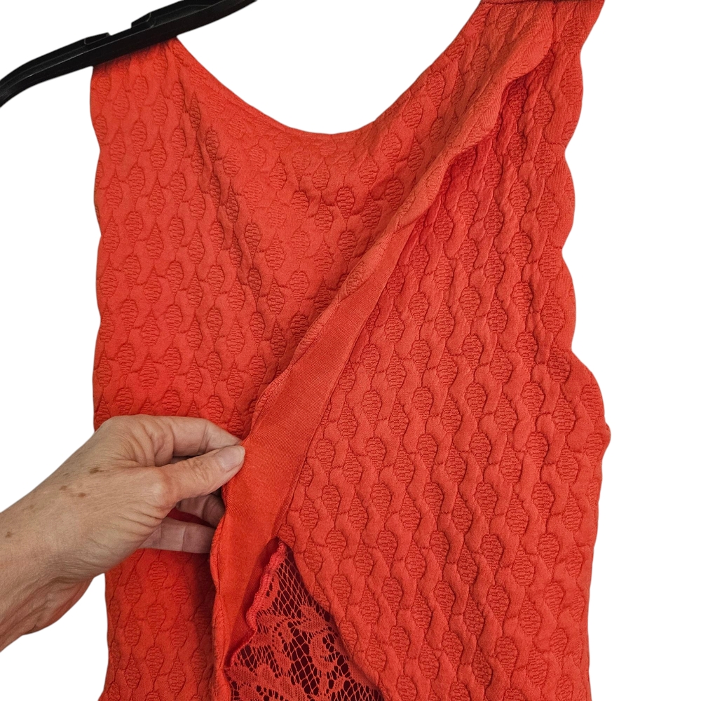 Anthropologie By Maeve Fit and Flare Orange Dress Women's Small - Picture 6 of 10